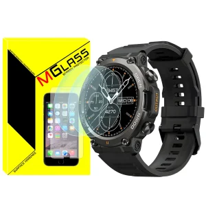 محافظ صفحه نمایش شیشه‌ای ام‌گلس مدل SH-MG مناسب برای ساعت هوشمند هپی تاچ K56 / K56 Pro / K56 Ultra بسته دو عددی