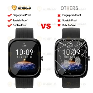 محافظ صفحه نمایش آلتیمیت شیلد مدل Nano Pmma مناسب برای ساعت هوشمند امازفیت Bip 3 Pro