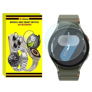محافظ صفحه نمایش شیشه‌ای ام‌گلس مدل Glass-MG مناسب برای ساعت هوشمند سامسونگ Galaxy Watch 7 44mm