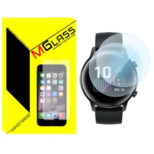 محافظ صفحه نمایش شیشه‌ای ام‌گلس مدل Glass-MG مناسب برای ساعت هوشمند آنر Magic 2 42mm بسته دو عددی