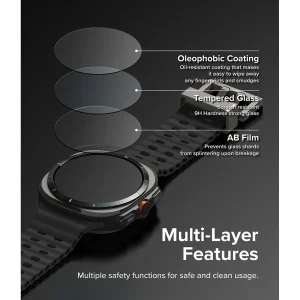 محافظ صفحه نمایش شیشه‌ای ام‌گلس مدل -MG مناسب برای ساعت هوشمند سامسونگ Galaxy Watch 7 Ultra 47mm
