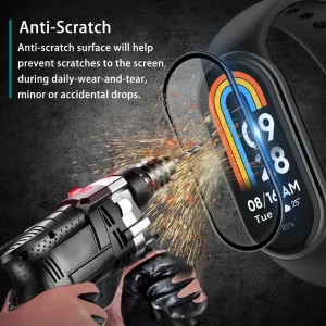 محافظ صفحه نمایش نانو ام‌گلس مدل Pmma-MG مناسب برای ساعت هوشمند شیائومی Mi band 9 بسته دو عددی