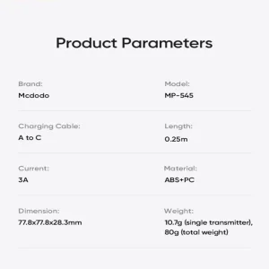 میکروفن یقه ای مک دودو مدل 545-Studio Grade با درگاه اتصال USB-C/لایتنینگ