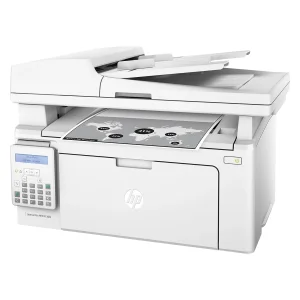 پرینتر اچ پی تک رنگ چهار کاره‌ با چاپ لیزری مدل LaserJet Pro MFP M130fn، سایز چاپ A4، دارای صفحه نمایش LCD