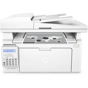 پرینتر اچ پی تک رنگ چهار کاره‌ با چاپ لیزری مدل LaserJet Pro MFP M130fn، سایز چاپ A4، دارای صفحه نمایش LCD