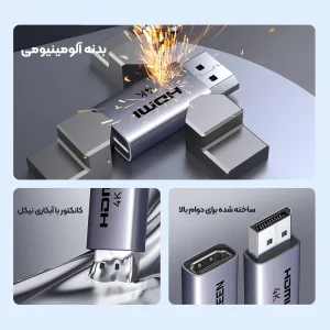 مبدل DisplayPort به HDMI یوگرین مدل 4K