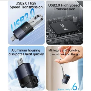 مبدل MicroUSB به USB یسیدو مدل GS33