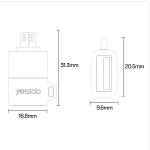 مبدل MicroUSB به USB یسیدو مدل GS33
