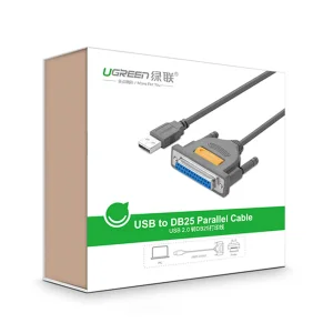 کابل تبدیل USB به DB25 parallel یوگرین مدل US167 طول 2 متر