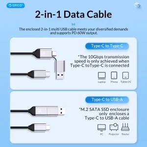 داک هارد 2.5 و 3.5 اینچی USB -C اوریکو مدل 6626C3-C
