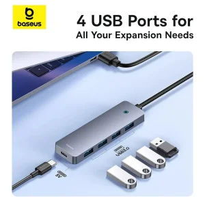 هاب 4 پورت USB 3.0 بیسوس مدل UltraJoy 22TB