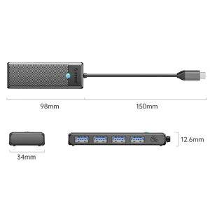 هاب 4 پورت USB-C اوریکو مدل PAPW4A-C3-05