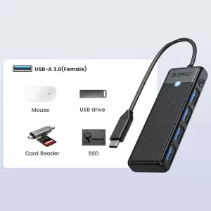 هاب 4 پورت USB-C اوریکو مدل PAPW4A-C3-05