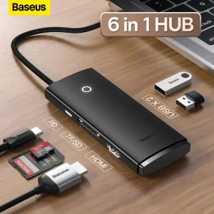هاب 6 پورت USB-C بیسوس مدل WKQX050101