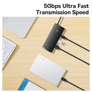 هاب 6 پورت USB-C بیسوس مدل WKQX050101