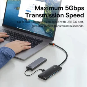هاب 6 پورت USB-C بیسوس مدل WKQX050101