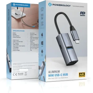هاب تایپ سی پاورولوژی مدل PWJT424BK