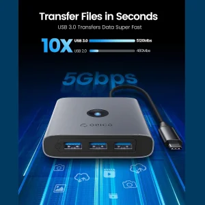 هاب 6 پورت usb-C اوریکو مدل FAX 6PR