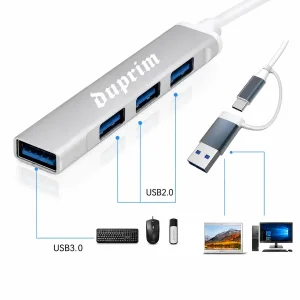 هاب 4 پورت USB 3.0 دوپریم مدل X4 2in1