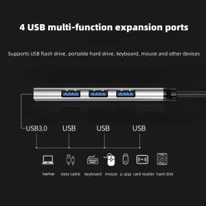 هاب 4 پورت USB 3.0 دوپریم مدل X4 2in1
