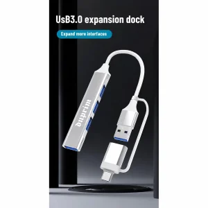 هاب 4 پورت USB 3.0 دوپریم مدل X4 2in1
