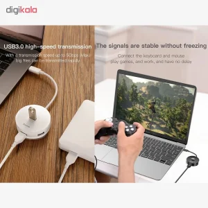 هاب 4 پورت USB-C باسئوس مدل PC