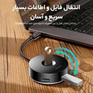 هاب 4 پورت USB-C باسئوس مدل PC