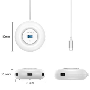 هاب 4 پورت USB-C اوریکو مدل YX1-C2-03