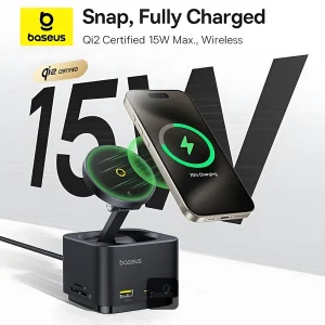هاب 7 پورت USB-C و شارژر بی سیم بیسوس مدل BS-OH122