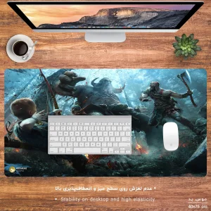 ماوس پد مخصوص بازی هومرو مدل MX1227 طرح بازی God of War