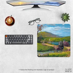 ماوس پد هومرو مدل NX319 طرح ارباب حلقه ها سایز 40x40 سانتی‌متر