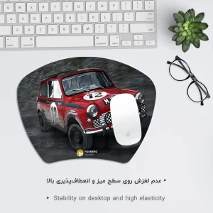 ماوس پد هومرو مدل MC433 طرح بازی رالی ماشین کلاسیک