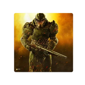 ماوس پد هومرو مدل NX100 طرح بازی DOOM سایز 40x40 سانتی متر