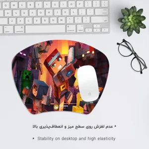 ماوس پد هومرو مدل MC550 طرح بازی ماینکرفت