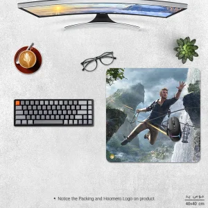 ماوس پد هومرو مدل NX654 طرح بازی Uncharted سایز 40x40 سانتی‌متر