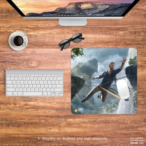 ماوس پد هومرو مدل NX654 طرح بازی Uncharted سایز 40x40 سانتی‌متر