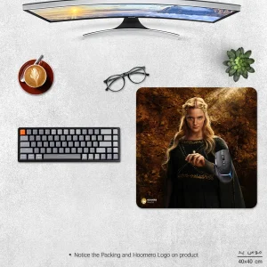 ماوس پد هومرو مدل NX301 طرح ارباب حلقه ها سایز 40x40 سانتی‌متر