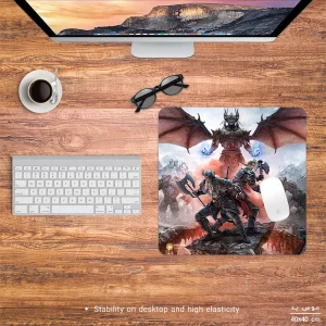 ماوس پد هومرو مدل NX548 طرح بازی The Elder Scrolls سایز 40x40 سانتی‌متر
