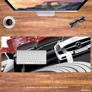 ماوس پد هومرو مدل HX362 طرح ماشین مسابقه Need for Speed سایز 40x100 سانتی‌متر