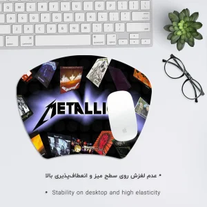 ماوس پد هومرو مدل MC820 طرح متالیکا راک بند