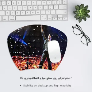 ماوس پد هومرو مدل MC668 طرح کلدپلی راک بند