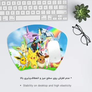 ماوس پد هومرو مدل MC1189 طرح انیمه پوکمون