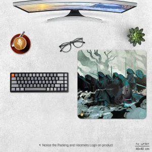 ماوس پد هومرو مدل NX314 طرح ارباب حلقه ها سایز 40x40 سانتی‌متر