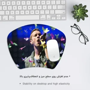 ماوس پد هومرو مدل MC659 طرح کلدپلی راک بند