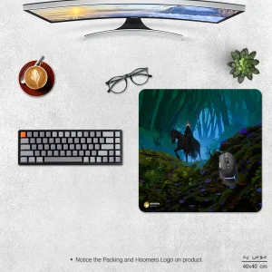 ماوس پد هومرو مدل NX303 طرح ارباب حلقه ها سایز 40x40 سانتی‌متر