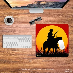 ماوس پد هومرو مدل NX434 طرح بازی Red Dead Redemption سایز 40x40 سانتی‌متر