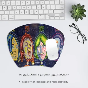 ماوس پد هومرو مدل MC946 طرح بیتلز راک بند