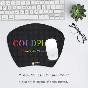 ماوس پد هومرو مدل MC663 طرح کلدپلی راک بند