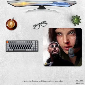 ماوس پد هومرو مدل NX260 طرح لئون حرفه‌ای سایز 40x40 سانتی‌متر