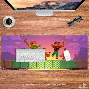 ماوس پد هومرو مدل HX206 طرح Minecraft ماینکرفت سایز 40x100 سانتی‌متر
